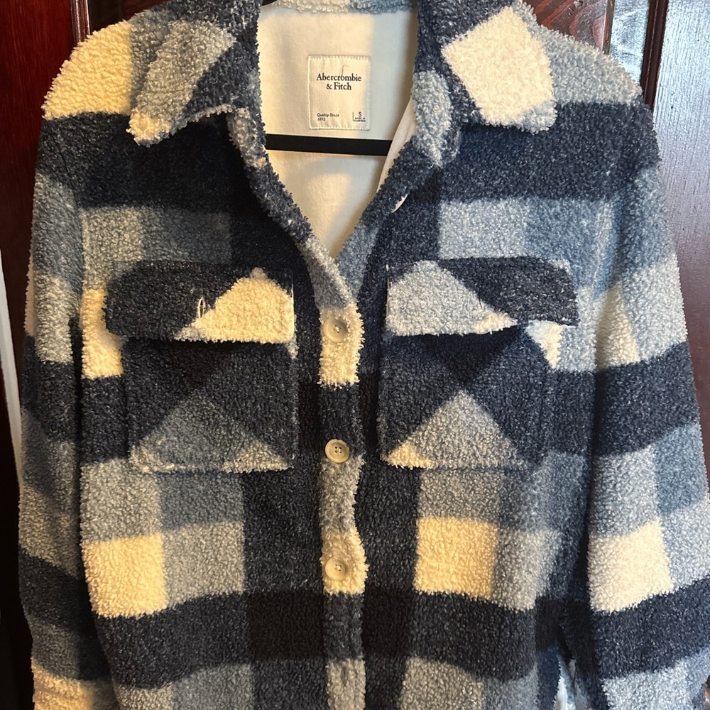 Abercrombie & Fitch Navy and Cream Jacket